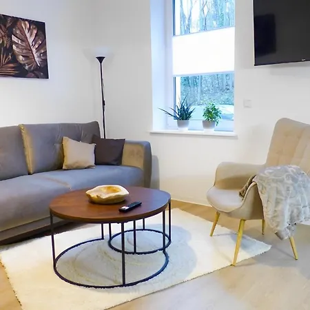 アパート Modernes Mit Queensize-bett, Netflix, Kueche, Erdgeschoss, Naehe Ameos Klinik アッシャースレーベン