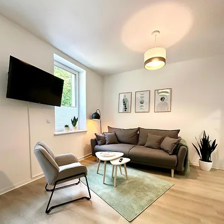 Modernes Mit Queensize-bett, Netflix, Kueche, Erdgeschoss, Naehe Ameos Klinik Aschersleben