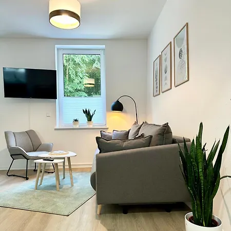 Modernes Mit Queensize-bett, Netflix, Kueche, Erdgeschoss, Naehe Ameos Klinik Apartment