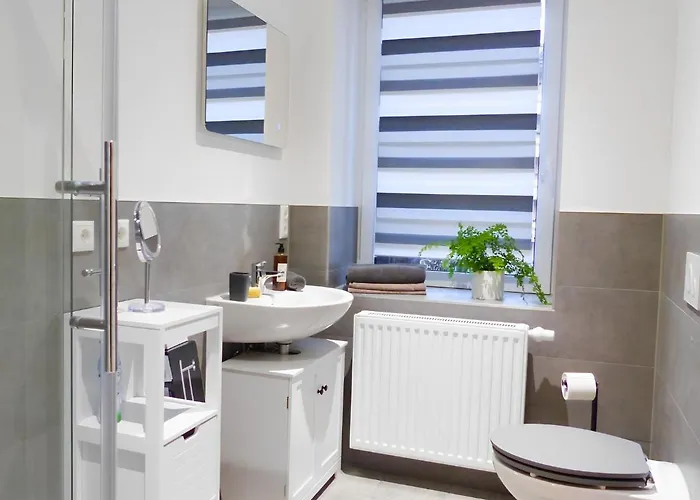 アパート Modernes Mit Queensize-bett, Netflix, Kueche, Erdgeschoss, Naehe Ameos Klinik *