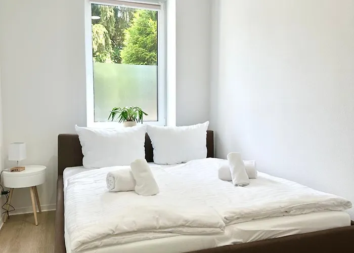 Modernes Mit Queensize-bett, Netflix, Kueche, Erdgeschoss, Naehe Ameos Klinik アッシャースレーベン