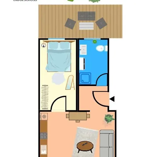 Appartamento Modernes Mit Queensize-bett, Netflix, Kueche, Erdgeschoss, Naehe Ameos Klinik *